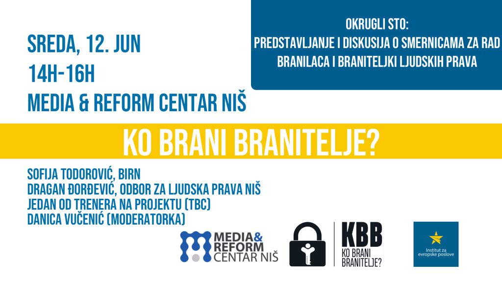 Smernice za rad branilaca i braniteljki ljudskih prava