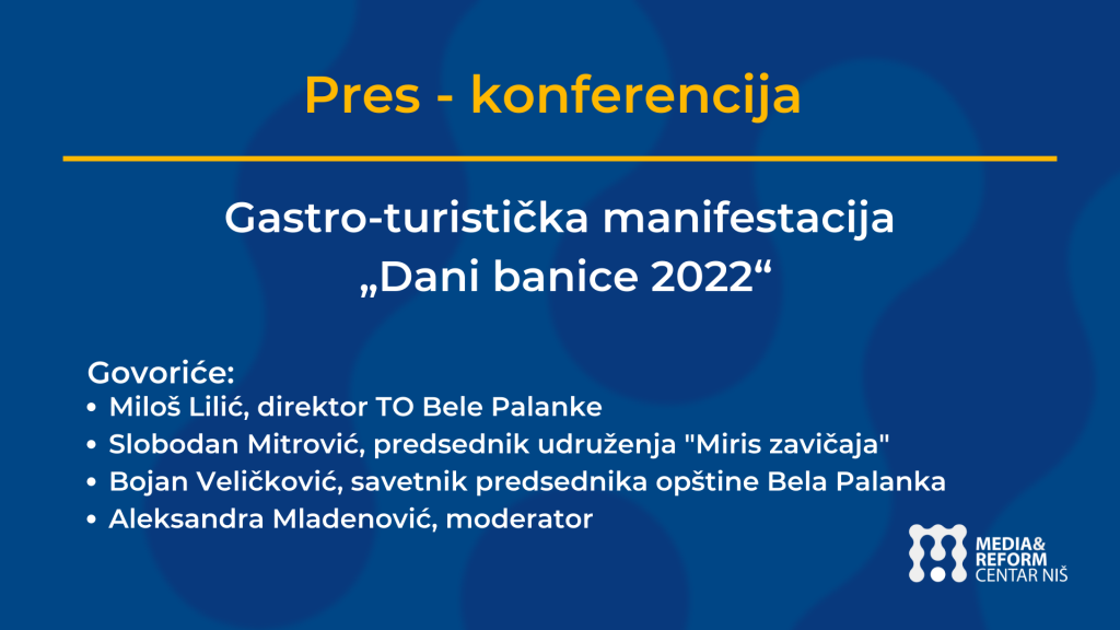 Pres-konferencija – Gastro-turistička manifestacija “Dani banice 2022” Foto MRCN