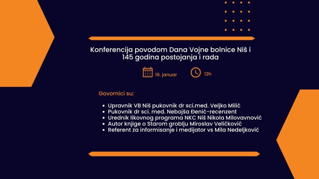 Konferencija povodom Dana Vojne bolnice Niš i 145 godina postojanja i rada