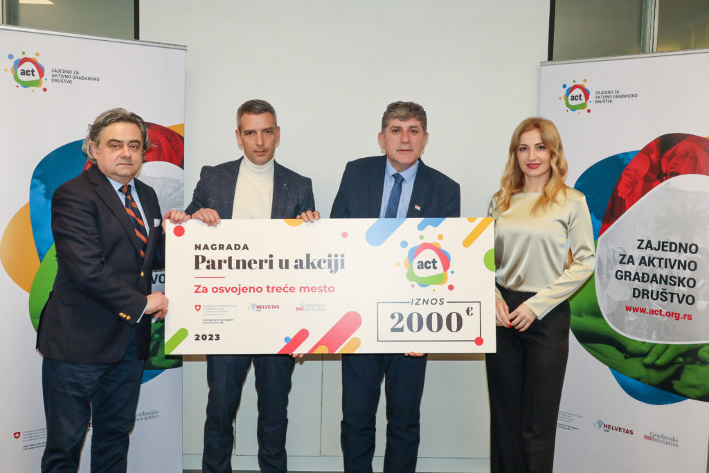 Nagrada za MRCN i Palilulu: Projekat o javnim raspravama jedan od najboljih na konkursu Dodela nagrada; Foto: Helevetas