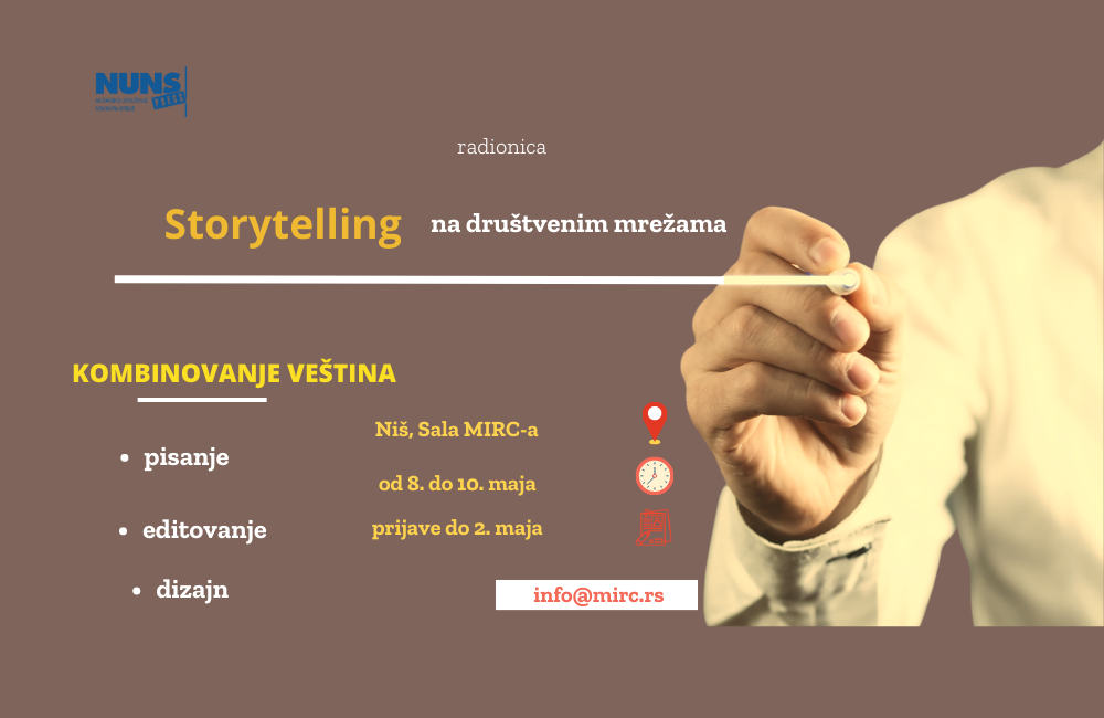 Poziv na obuku „Storiteling na društvenim mrežama“