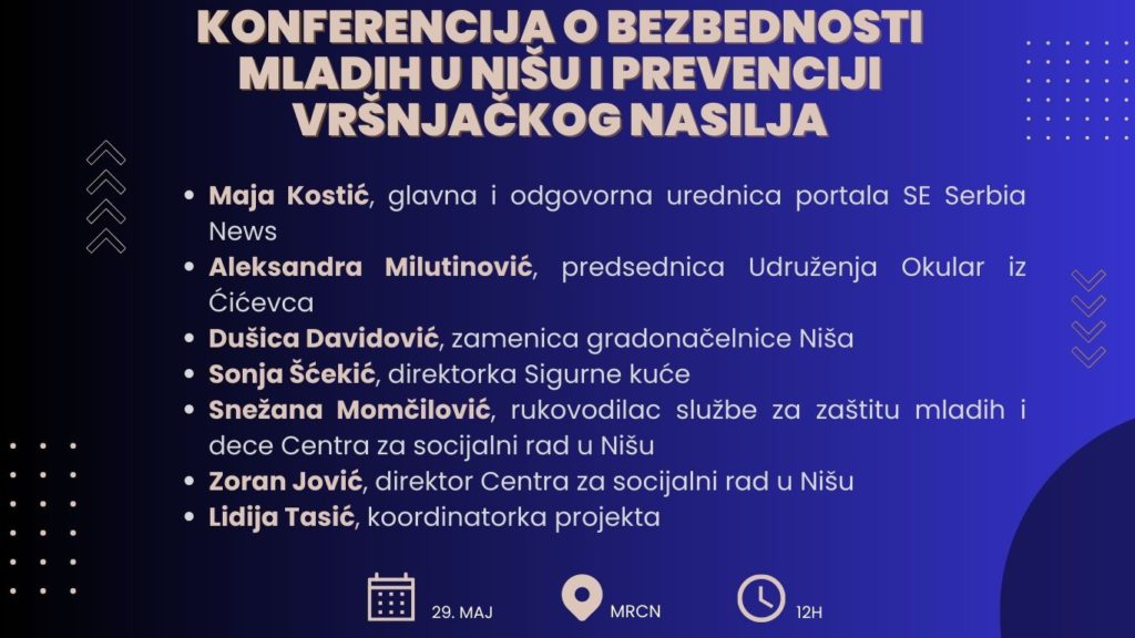 Konferencija o bezbednosti mladih u Nišu i prevenciji vršnjačkog nasilja