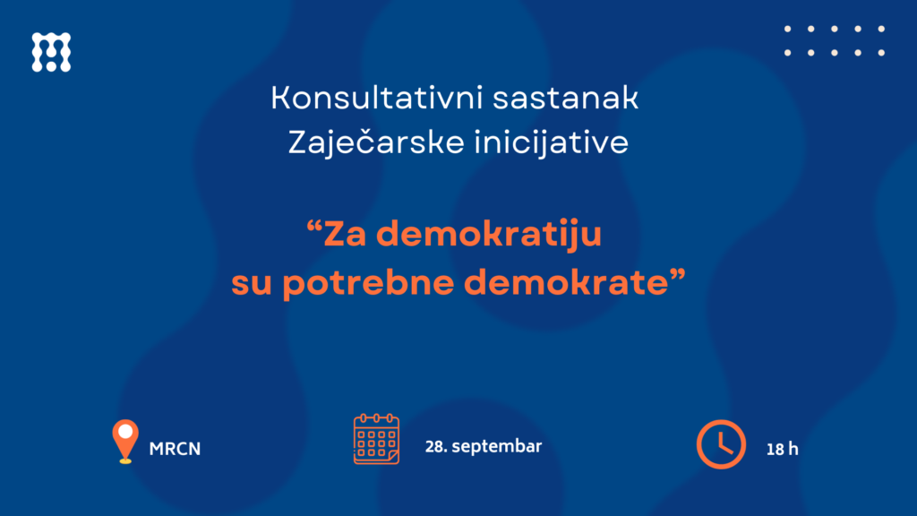 Konsultativni sastanak "Za demokratiju su potrebne demokrate"