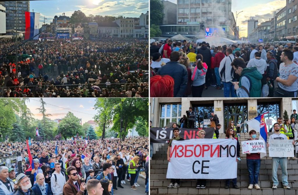 “Dve Srbije” i kordon policije između – kako je izgledao apsurd Vučićevog jedinstva u Nišu