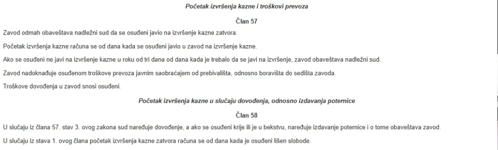 Zakon o izvrševanju krivičnih sankcija