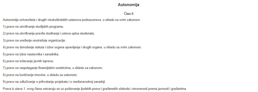 Deo Zakona na koji se pozivaju zaposleni
